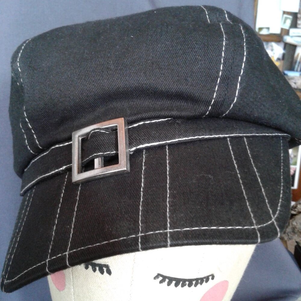 Vintage Looking 80's Black Chauffeur's Cap